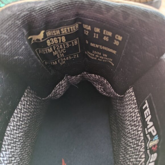 Irish Setter Cascade Waterproof Aluminum Toe Work Boots With Inserts - Picture 7 of 11